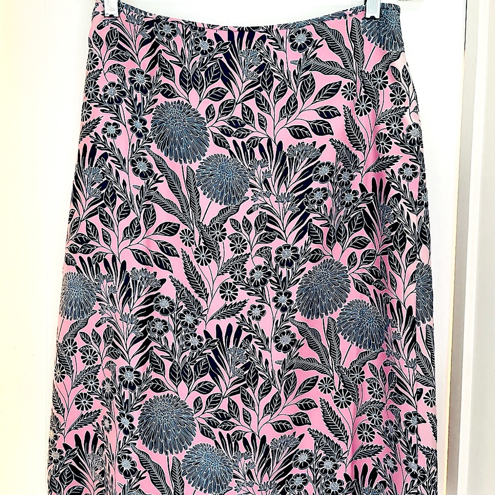 J Crew silk floral skirt
